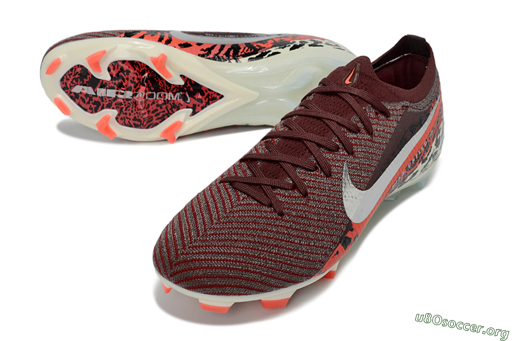 Nike Air Zoom Mercurial Vapor 16 Elite FG Football Boots - Maroon/Fiery Red/Muted Ivory 0