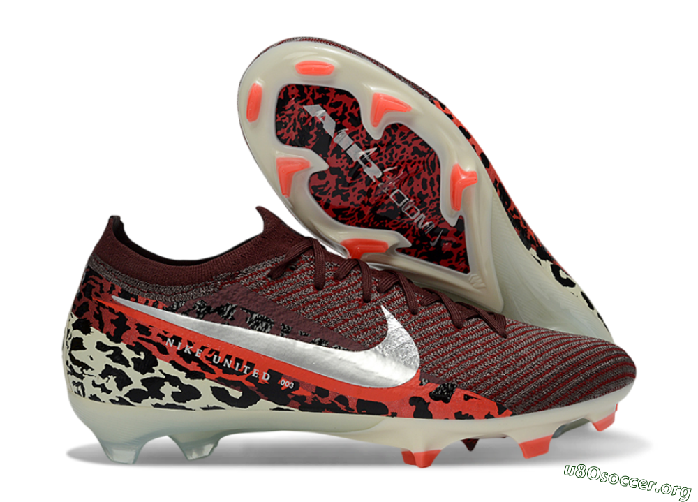 Nike Air Zoom Mercurial Vapor 16 Elite FG Football Boots - Maroon/Fiery Red/Muted Ivory 2