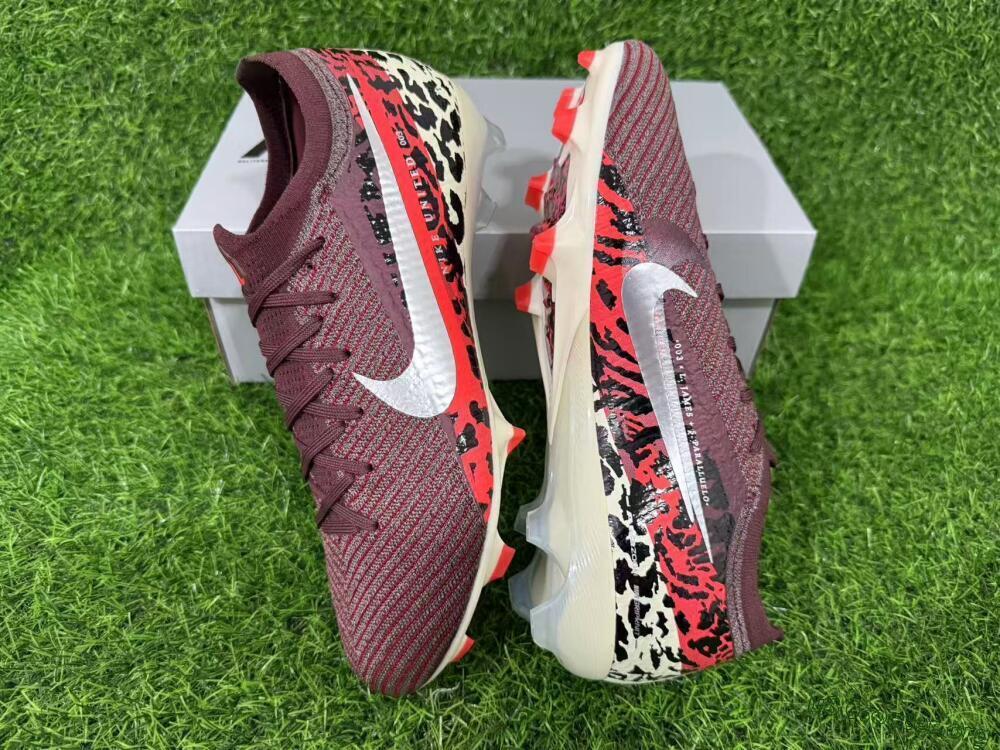 Nike Air Zoom Mercurial Vapor 16 Elite FG Football Boots - Maroon/Fiery Red/Muted Ivory