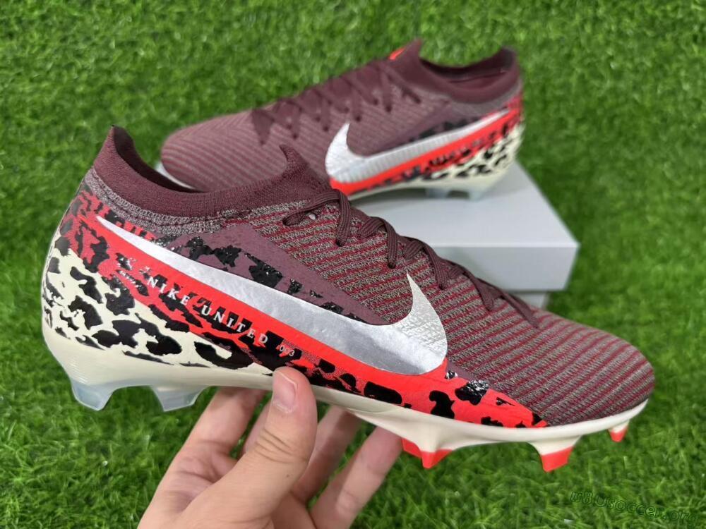 Nike Air Zoom Mercurial Vapor 16 Elite FG Football Boots - Maroon/Fiery Red/Muted Ivory