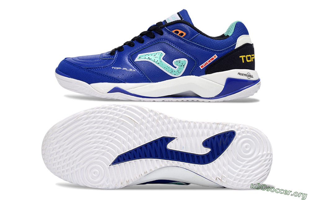 Joma Top Flex IC Football Shoes - Blue/Aquatic Blue/White 1