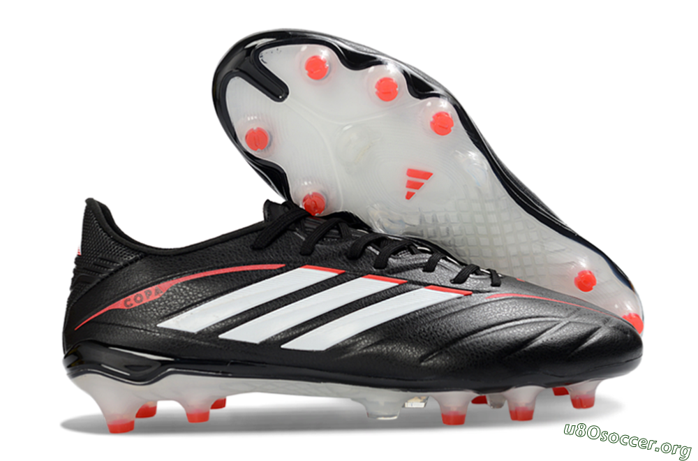 Adidas Copa Pure 4 Elite FG Football Boots - Black/Crimson Red/White 2