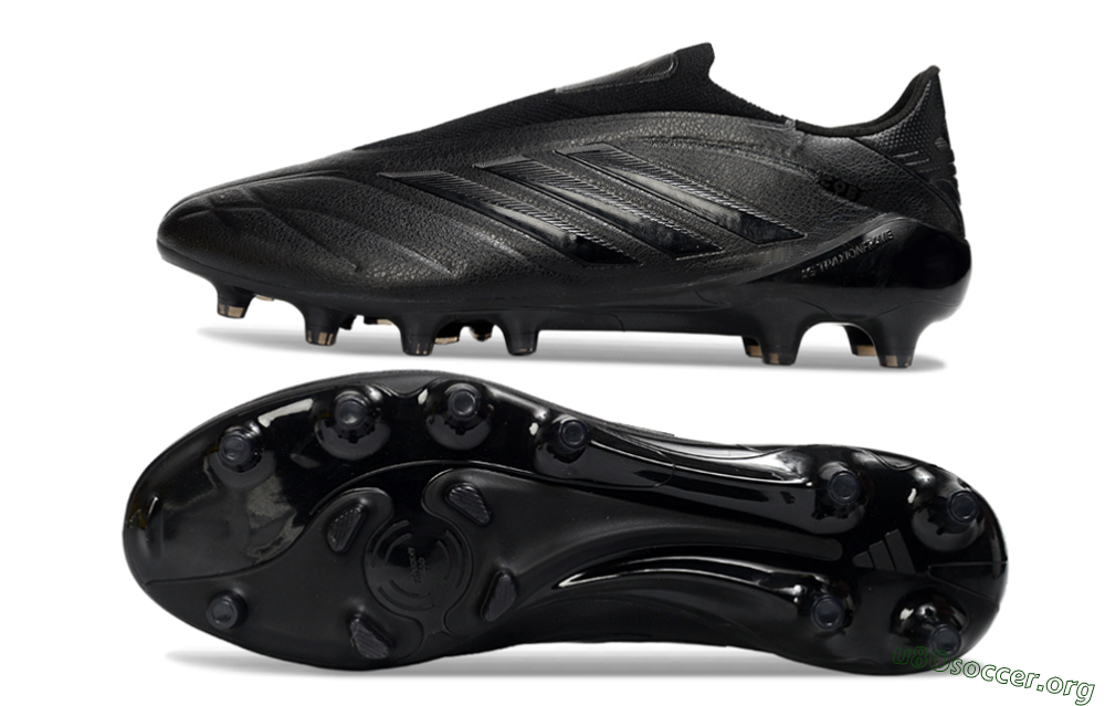 Adidas Copa Pure 4 Elite Laceless FG Football Boots - Black/Midnight Black/Stealth Black 1