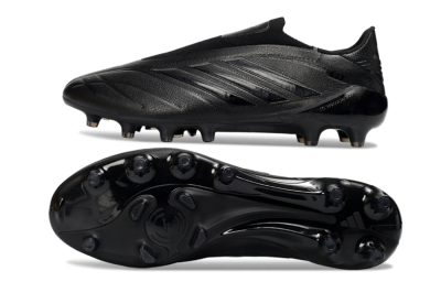 Adidas Copa Pure 4 Elite Laceless FG Football Boots - Black/Midnight Black/Stealth Black