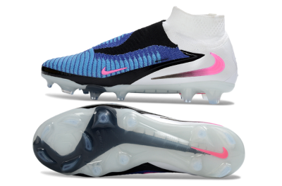 Nike Phantom 6 Elite High FG Football Boots - Blue/Electric Blue/Neon Pink