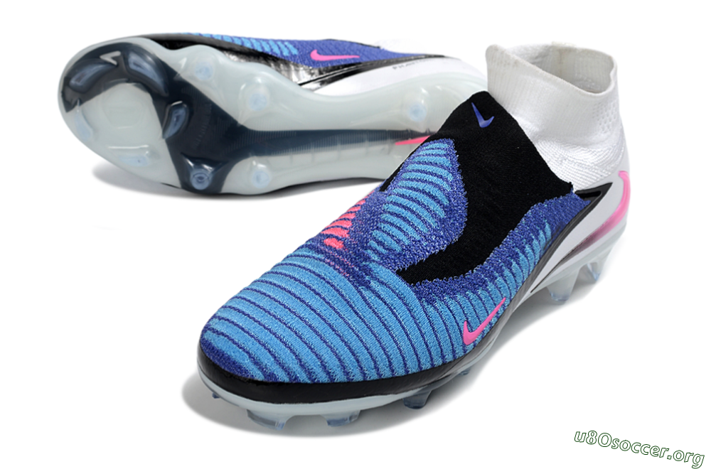 Nike Phantom 6 Elite High FG Football Boots - Blue/Electric Blue/Neon Pink 0