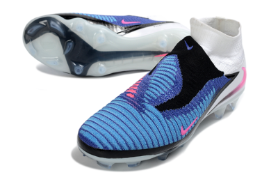 Nike Phantom 6 Elite High FG Football Boots - Blue/Electric Blue/Neon Pink