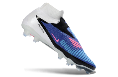 Nike Phantom 6 Elite High FG Football Boots - Blue/Electric Blue/Neon Pink