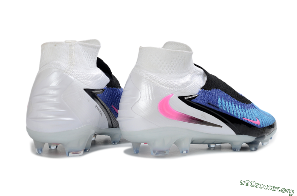 Nike Phantom 6 Elite High FG Football Boots - Blue/Electric Blue/Neon Pink 6