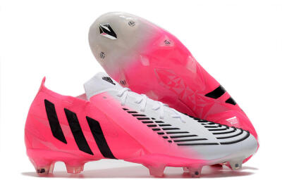 Adidas Predator Edge.1 Low FG Football Boots - White/Pink