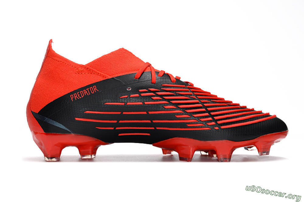 Adidas Predator Edge Geometric.1 FG Football Boots - Red/Black/White 4