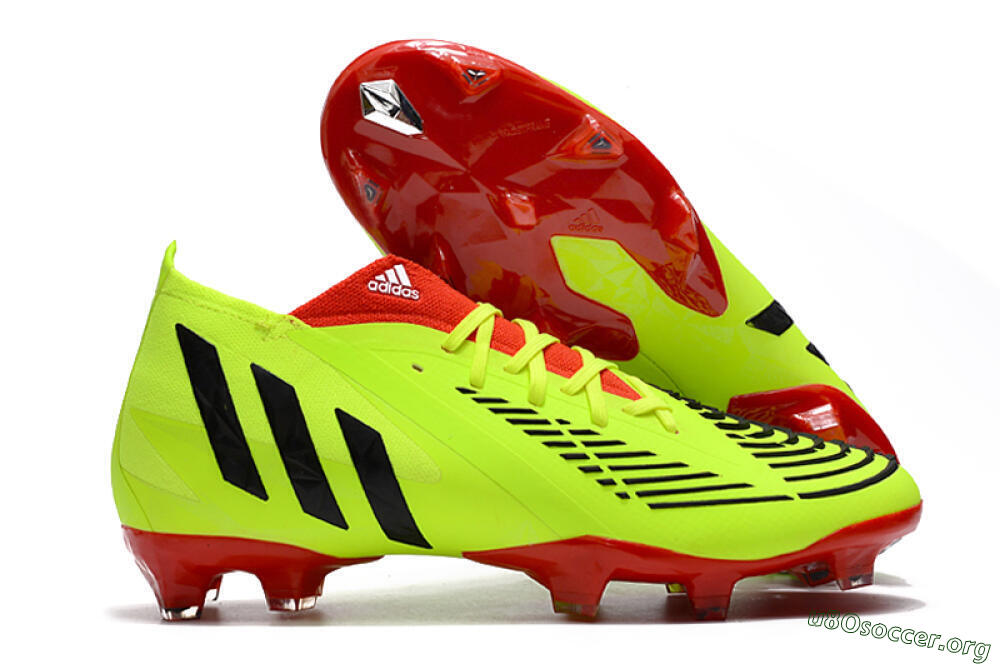 Adidas Predator Edge Geometric.1 FG Football Boots - Green/Red 2