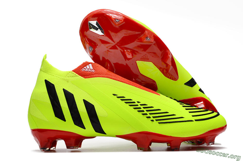Adidas Predator Edge Geometric+ FG Football Boots - Green/Red 2