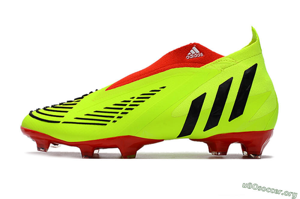Adidas Predator Edge Geometric+ FG Football Boots - Green/Red 3