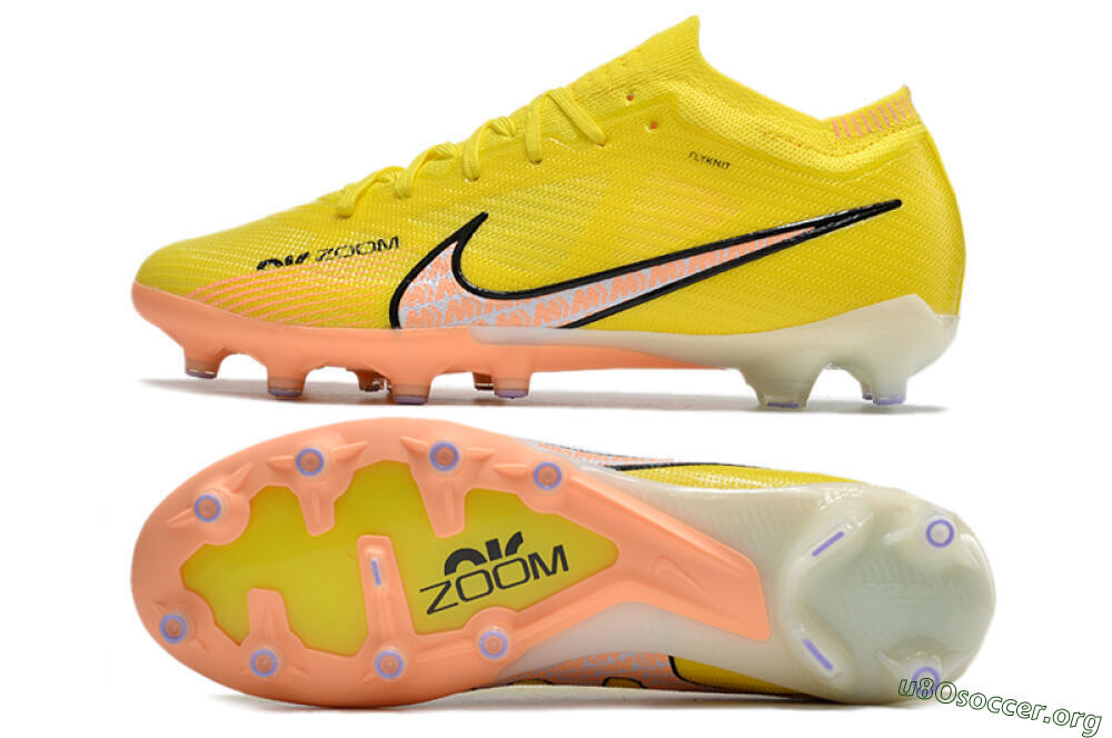 Nike Air Zoom Mercurial Vapor 15 Elite AG Football Boots - Yellow/Pink 1