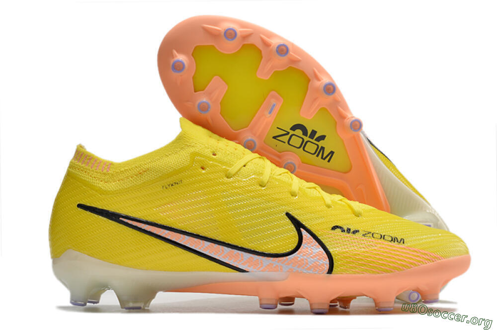 Nike Air Zoom Mercurial Vapor 15 Elite AG Football Boots - Yellow/Pink 2