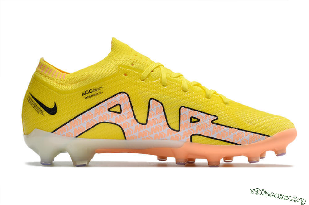 Nike Air Zoom Mercurial Vapor 15 Elite AG Football Boots - Yellow/Pink 7