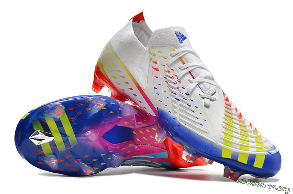 Adidas Predator FIFA World Cup Qatar 2022 Edge+ FG Football Boots - White/Red/Blue 0