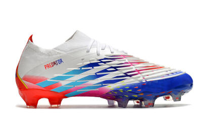 Adidas Predator FIFA World Cup Qatar 2022 Edge+ FG Football Boots - White/Red/Blue