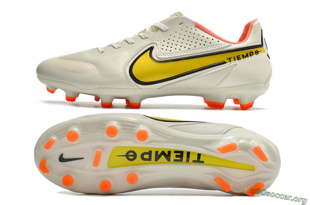 Nike Tiempo Legend 9 Elite FG Football Boots - White/Yellow 1