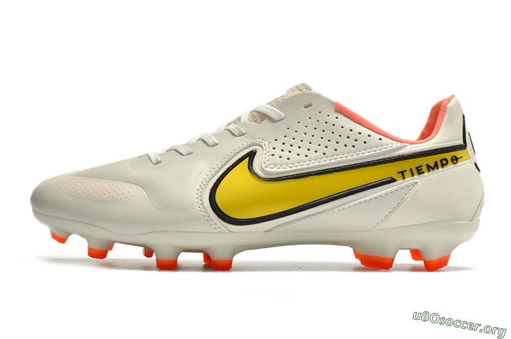 Nike Tiempo Legend 9 Elite FG Football Boots - White/Yellow 3