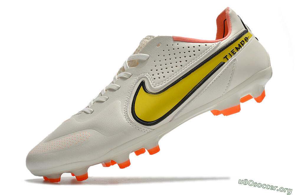 Nike Tiempo Legend 9 Elite FG Football Boots - White/Yellow 8