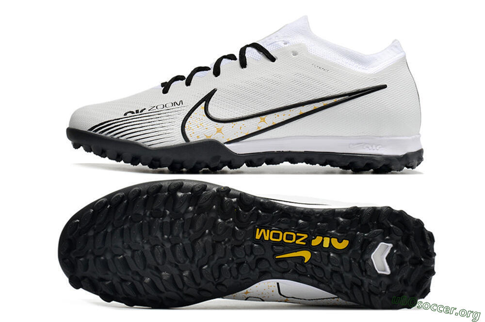 Nike Mercurial Vapor 15 Elite TF Football Shoes - White/Black 1