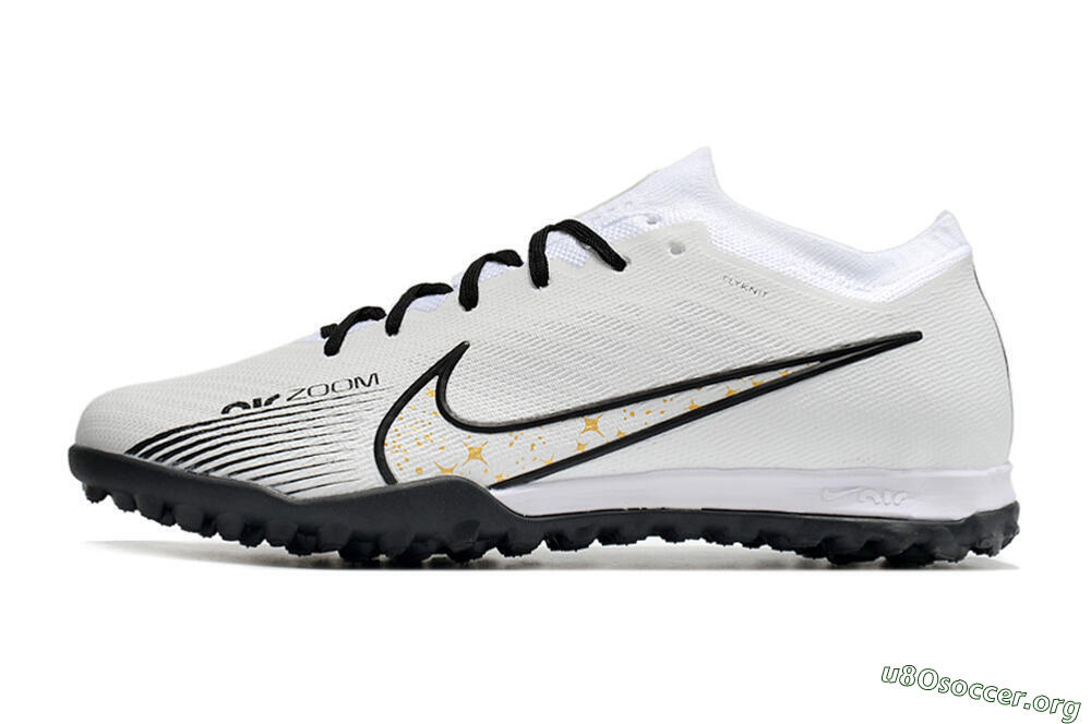Nike Mercurial Vapor 15 Elite TF Football Shoes - White/Black 3