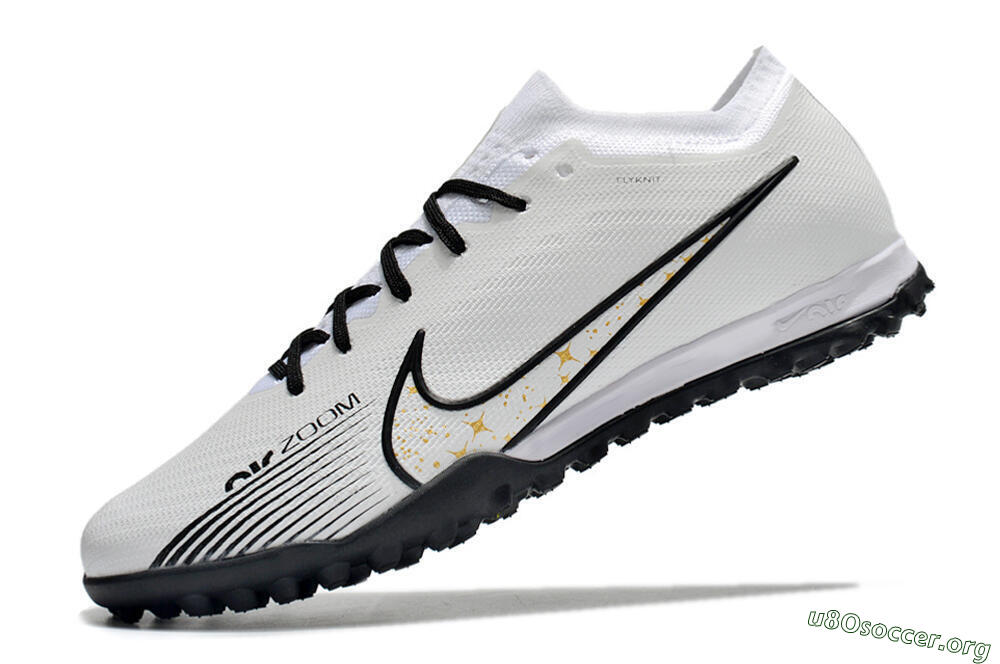 Nike Mercurial Vapor 15 Elite TF Football Shoes - White/Black 5