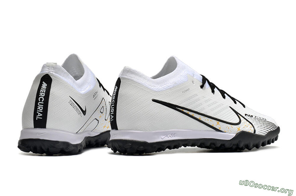 Nike Mercurial Vapor 15 Elite TF Football Shoes - White/Black 6