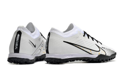 Nike Mercurial Vapor 15 Elite TF Football Shoes - White/Black