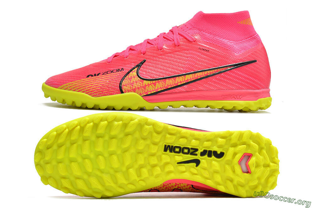 Nike Mercurial Superfly 9 Elite TF Football Shoes - Pink/Yellow 1