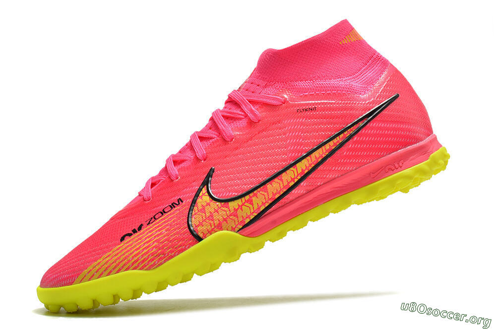 Nike Mercurial Superfly 9 Elite TF Football Shoes - Pink/Yellow 5