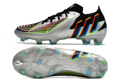 Adidas Predator FIFA World Cup Qatar 2022 Edge+ FG Football Boots - Silver/Black