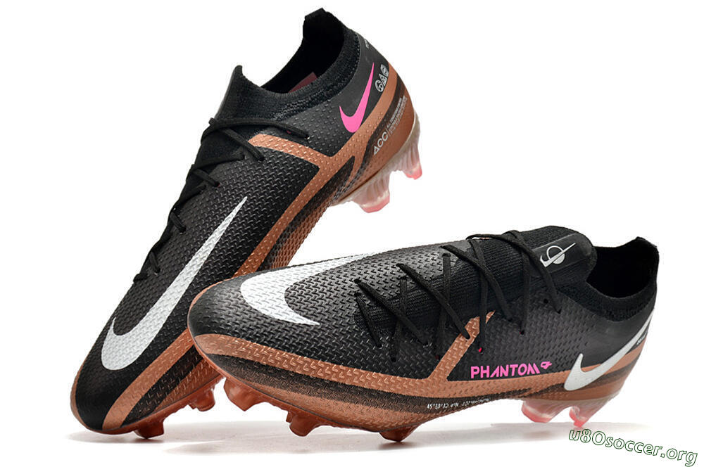 Nike Phantom GT Elite FG Football Boots - Black/Gold/White 6