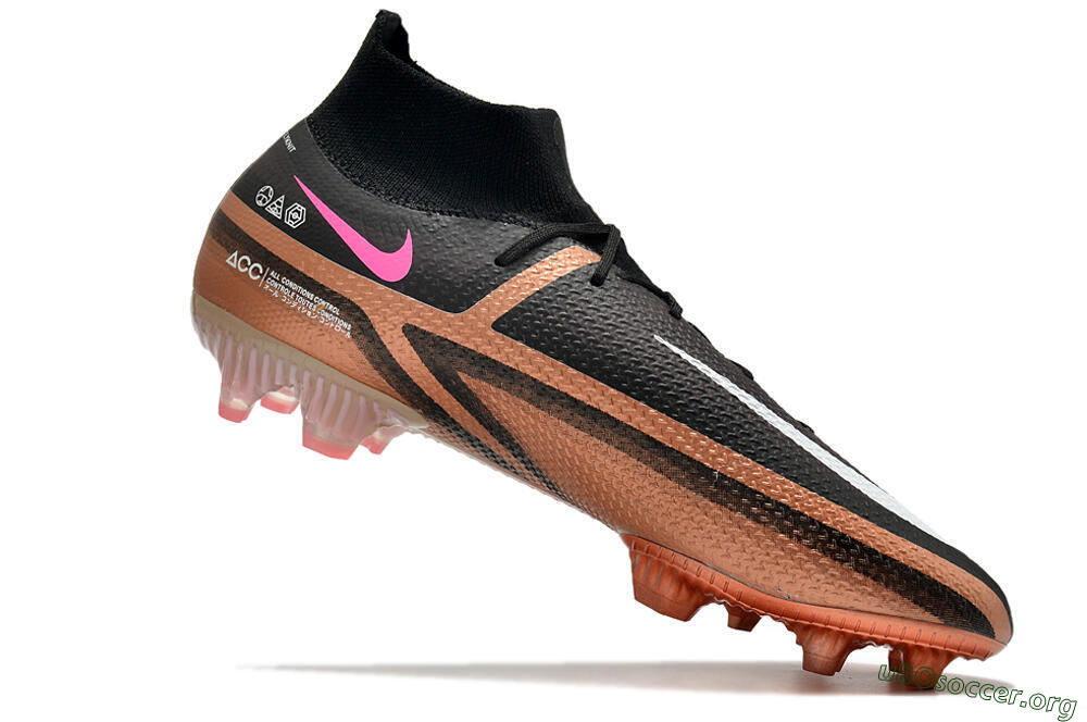 Nike Phantom GT 2 DF Elite FG Football Boots - Black/Gold/White 7