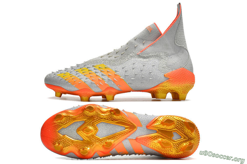 Adidas Predator Freak + FG Football Boots - Silver/Orange 1