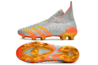 Adidas Predator Freak + FG Football Boots - Silver/Orange