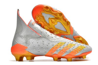 Adidas Predator Freak + FG Football Boots - Silver/Orange
