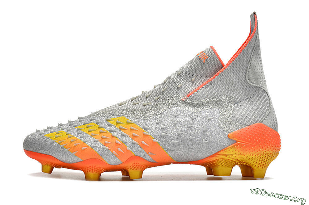 Adidas Predator Freak + FG Football Boots - Silver/Orange 3