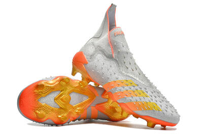 Adidas Predator Freak + FG Football Boots - Silver/Orange