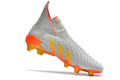Adidas Predator Freak + FG Football Boots - Silver/Orange