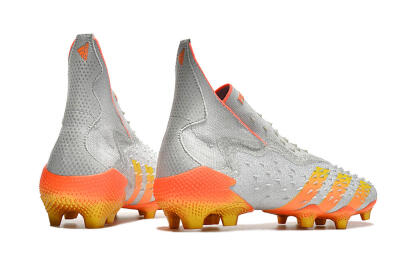 Adidas Predator Freak + FG Football Boots - Silver/Orange