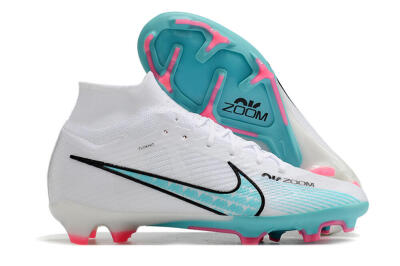 Nike Air Zoom Mercurial Superfly 9 Elite FG Football Boots - White/Blue/Pink