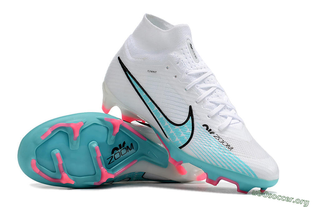Nike Air Zoom Mercurial Superfly 9 Elite FG Football Boots - White/Blue/Pink 0