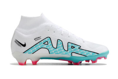Nike Air Zoom Mercurial Superfly 9 Elite FG Football Boots - White/Blue/Pink
