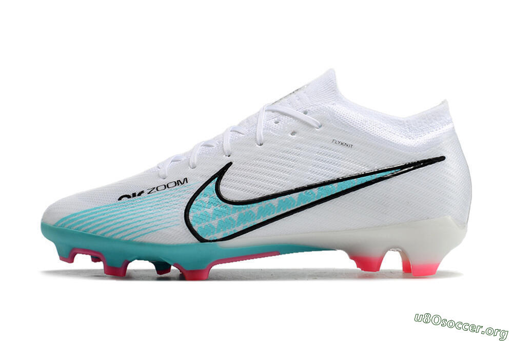 Nike Air Zoom Mercurial Vapor 15 Elite FG Football Boots - White/Blue/Pink 3