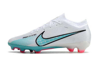 Nike Air Zoom Mercurial Vapor 15 Elite FG Football Boots - White/Blue/Pink
