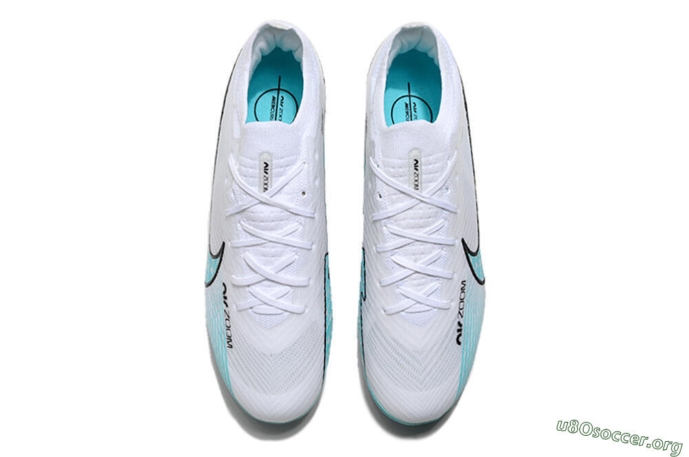 Nike Air Zoom Mercurial Vapor 15 Elite FG Football Boots - White/Blue/Pink 5