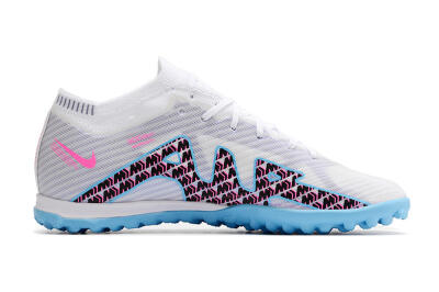 Nike Mercurial Vapor 15 Elite TF Football Shoes - White/Blue/Pink